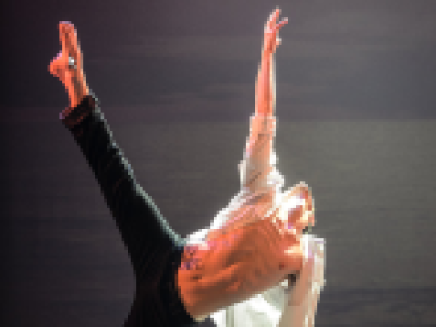 L'insegnante Francesco durante l'esecuzione di una coreografia
